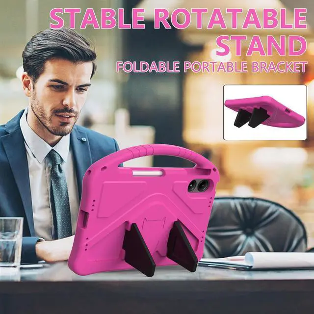 Alt view image 2 of 5 - Kwamaz for Onn 12.1 inch Tablet Pro Case 2024 (Model: 100146663), EVA Shockproof Cover for Walmart Onn Surf 12.1'' Tablet Case, with Strap Handle, Pink