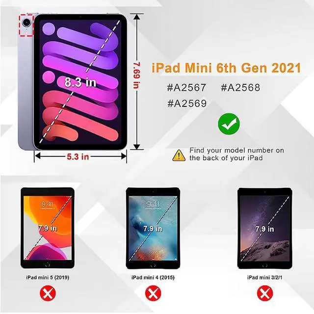 Alt view image 5 of 5 - LeiJue Kids Case for iPad Mini 7 (A17 Pro) 2024 /iPad Mini6 2021, Light Weight Heavy Duty/Shockproof/Drop Proof with Handle/Kickstand, Child Friendly Cover for iPad Mini 7th/6th Gen 8.3inch (Blue)