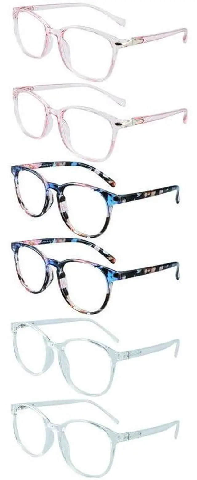 Main image of LifeArt Blue Light Blocking Glasses, Computer Reading Glasses with Spring Hinge, Gaming Glasses, TV Glasses for Women Men, Anti Glare (Pink Floral+Clear Pink+Transparent,0.00 Magnification)