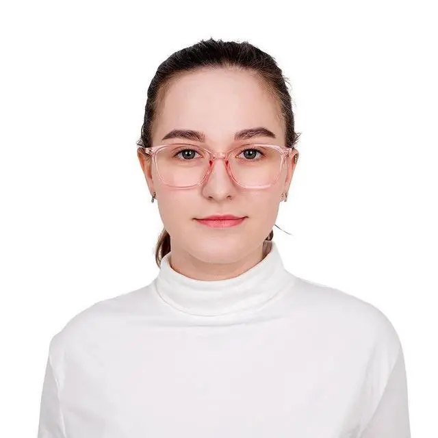 Alt view image 5 of 5 - LifeArt Blue Light Blocking Glasses, Computer Reading Glasses with Spring Hinge, Gaming Glasses, TV Glasses for Women Men, Anti Glare (Pink Floral+Clear Pink+Transparent,0.00 Magnification)