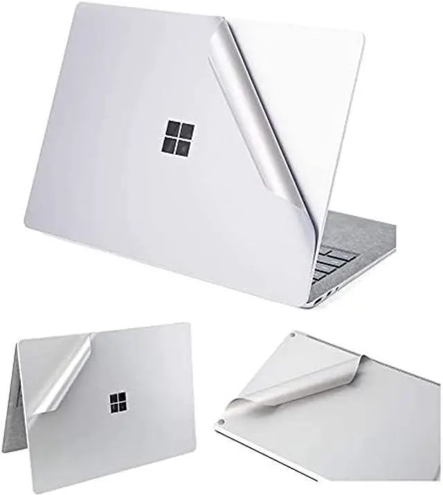 Alt view image 5 of 5 - XSKN Pure Color Full Body Bubble Free Computer Vinyl Decal Sticker Cover Protective Skin for Microsoft Surface Laptop 1 2 3 4 5 Model Computer (Surface Laptop 1&2 13.5 inch, Silver)