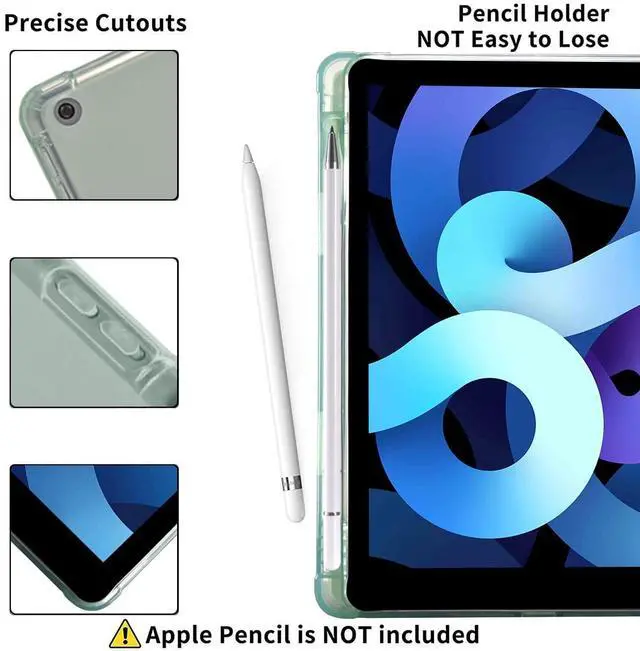 Alt view image 3 of 5 - MAYCARI Cute Frog Case foriPad Pro 12.9 Inch 2022/2021/2020 with Pencil Holder, Cute iPad Pro 6th/5th/4th Generation Protective Case with Soft TPU Back, Auto Sleep/Wake Cover Slim Shell for Girls