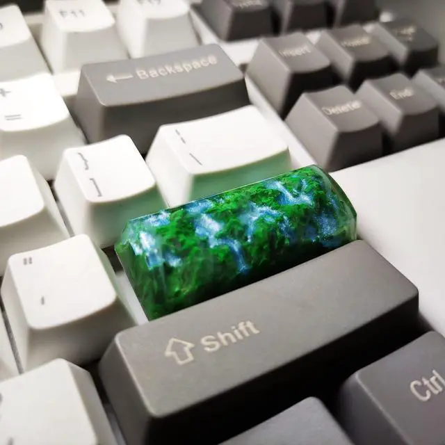Alt view image 4 of 4 - LINWIN Custom Keycap, Green Valley Keycap for MX Mechanical Keyboard, Unique Gifts for Friends