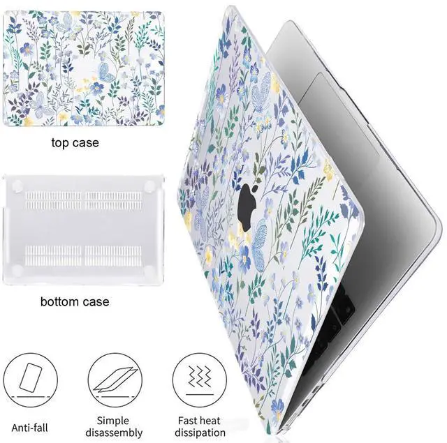 Alt view image 4 of 5 - LCMOCICO for MacBook Air 13.6 inch Case M4 M3 M2 2025 2024 2023 2022 A2681 A3113 A3240 Cover, Plastic Hard Shell Case for Mac Air 13.6" 2025 with Liquid Retina Display & Touch ID, Meadow Wildflower