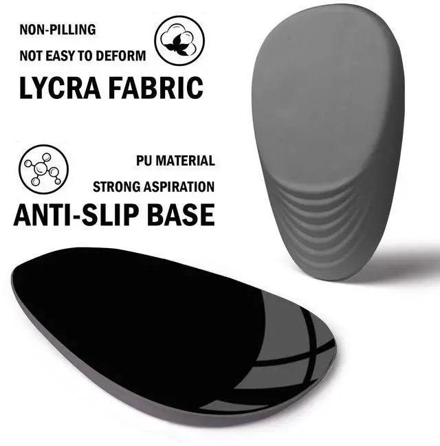 Alt view image 5 of 5 - LSLXDCLJ Ergonomic Mouse Pad with Wrist Rest Support,Mousepad Relief Carpal Tunnel Pain, Entire Memory Foam Mouse Pad with Non-Slip PU Base, Wireless Mouse Pad, Gray