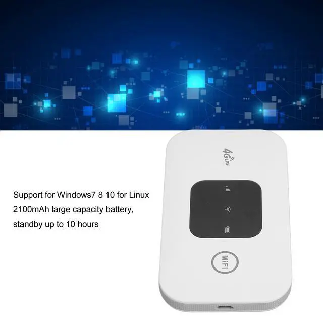Alt view image 5 of 5 - Jauarta Portable WiFi Hotspot Device, High Speed White Portable Small 4G Mobile WiFi Hotspot Router, for Phone Laptop Desktop Tablet