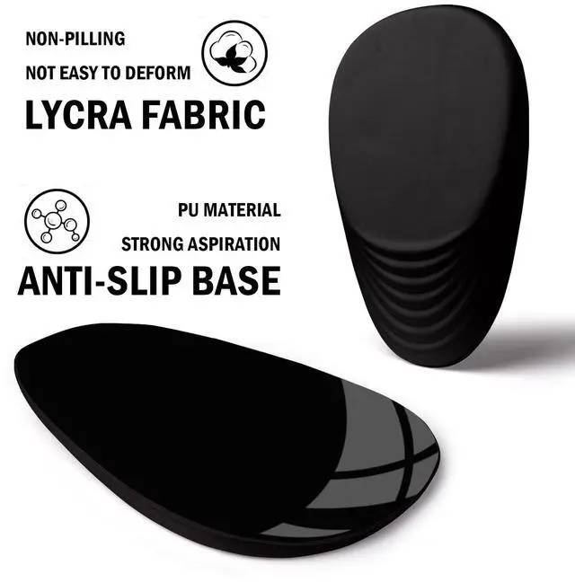 Alt view image 5 of 5 - Ergonomic Mouse Pad with Wrist Rest Support, Entire Memory Foam with Non-Slip PU Base, Wireless, Black