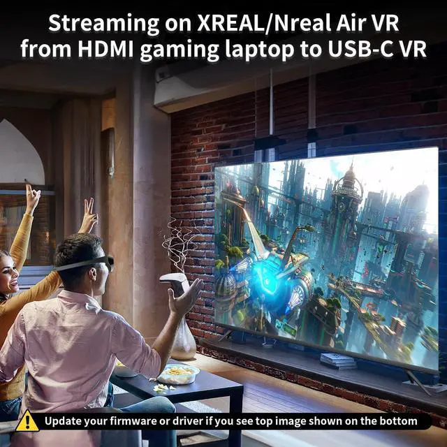 Alt view image 5 of 5 - HDMI to USB C Cable Adapter 4K@60Hz 6FT, HDMI 2.0 Input to USB Type C Output Display Converter, USB Powered, Compatible with Xreal Air, Nreal Air, Steam Deck Dock, PS5, Xbox, PC, Portable Monitor