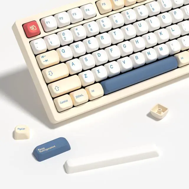 Main image of YMKPVR KBDiy Soymilk KOA Profile Keycaps 60 75 100 Percent,Dye-Sublimation PBT Cute Custom Keyboard Keycap,140 Key Cap Set for Cherry Gateron MX Switches Mechanical Keyboards