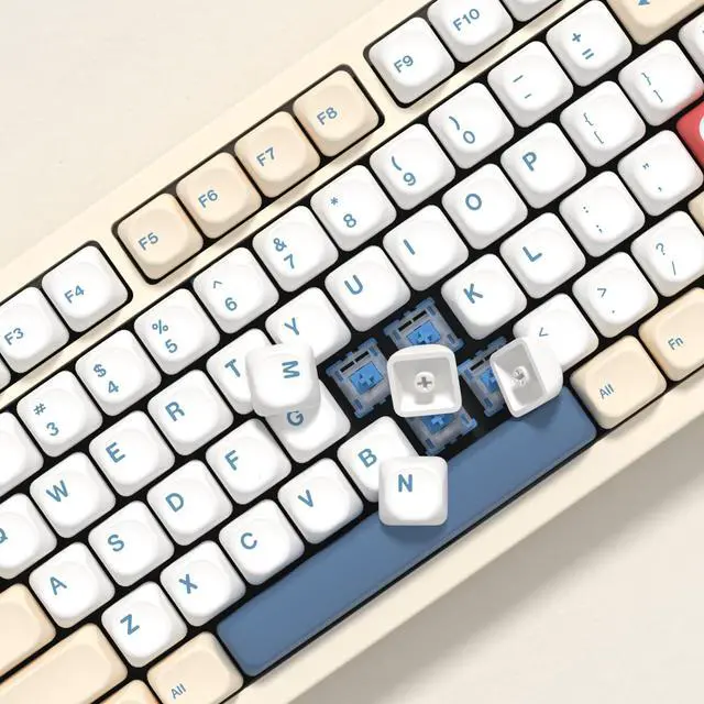 Alt view image 5 of 5 - YMKPVR KBDiy Soymilk KOA Profile Keycaps 60 75 100 Percent,Dye-Sublimation PBT Cute Custom Keyboard Keycap,140 Key Cap Set for Cherry Gateron MX Switches Mechanical Keyboards