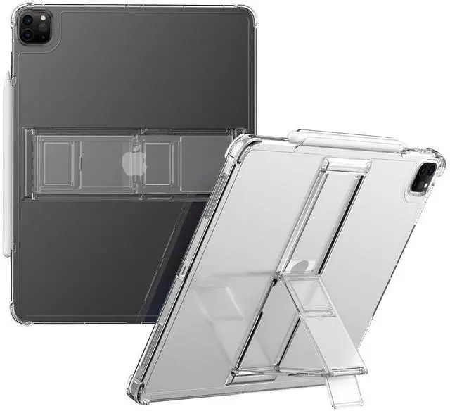 Main image of araree FLEXIELD SP for Apple iPad Series with 4-Level Adjustable Kickstand, S Pen Holder Thin Lightweight Cover Shockproof Protective Transparent Case, Clear (iPad Pro 12.9" 4th/3rd Gen)