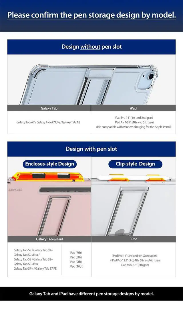 Alt view image 3 of 5 - araree FLEXIELD SP for Apple iPad Series with 4-Level Adjustable Kickstand, S Pen Holder Thin Lightweight Cover Shockproof Protective Transparent Case, Clear (iPad Pro 12.9" 4th/3rd Gen)