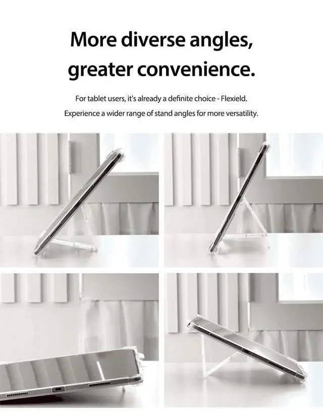 Alt view image 5 of 5 - araree FLEXIELD SP for Apple iPad Series with 4-Level Adjustable Kickstand, S Pen Holder Thin Lightweight Cover Shockproof Protective Transparent Case, Clear (iPad Pro 12.9" 4th/3rd Gen)