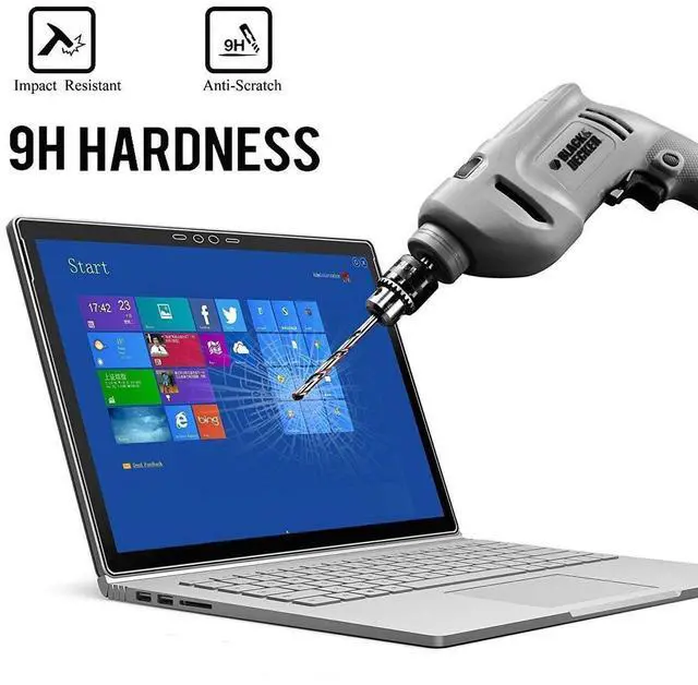 Alt view image 3 of 5 - Megoo [2 PACK] Surface Book Screen Protector, 9H Tempered GLASS High Sensitivity, Compatible for Microsoft Surface Book 1/2 13.5 Inch (NOT for Surface book 3 Version 2020)