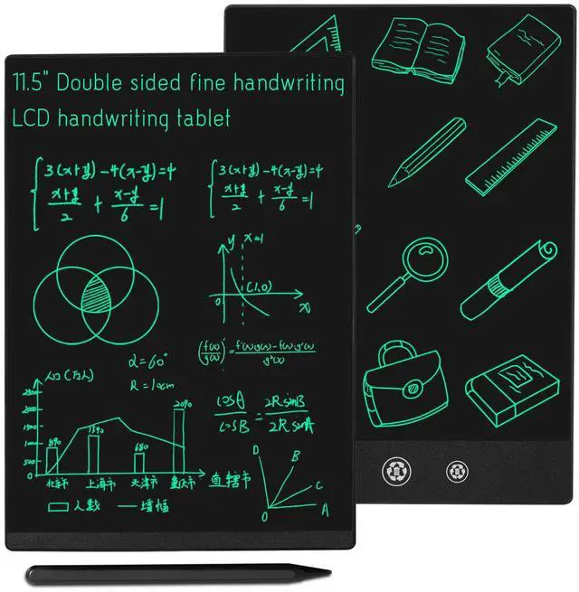 Main image of Amoretti Sonnet LCD Writing Tablet, 11.5in Double Display Erasable Reusable Electronic Drawing Pads, Electronic scratchpad for Kids and Adults Black
