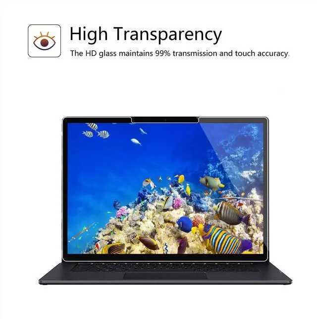 Alt view image 3 of 5 - Megoo Glass Screen Protector for Surface Laptop 7 (2024 AIPC, 13.8 Inch) - Scratch Resistant, High Sensitivity, Bubble-free Instalation, Ultra Clear, Surface Pen Compatible, 2 Pack