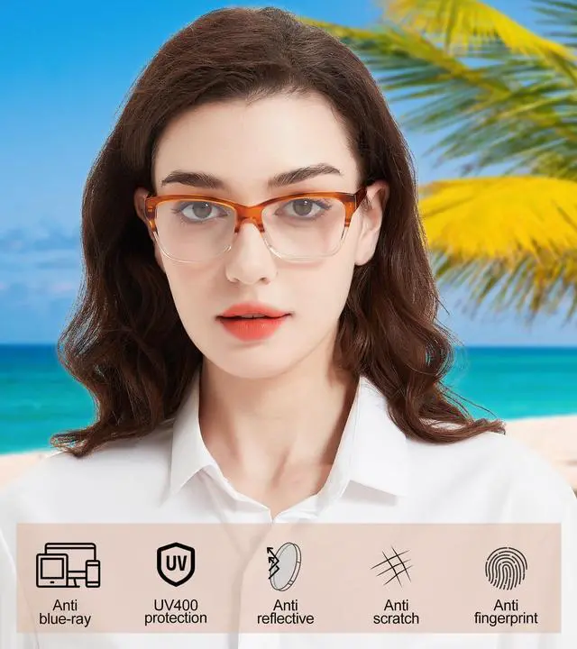Alt view image 2 of 5 - MARE AZZURO Blue Light Blocking Glasses for Women Men, Computer Reading Gaming TV Phones Glasses UV400 Clear Lens Eye Protection