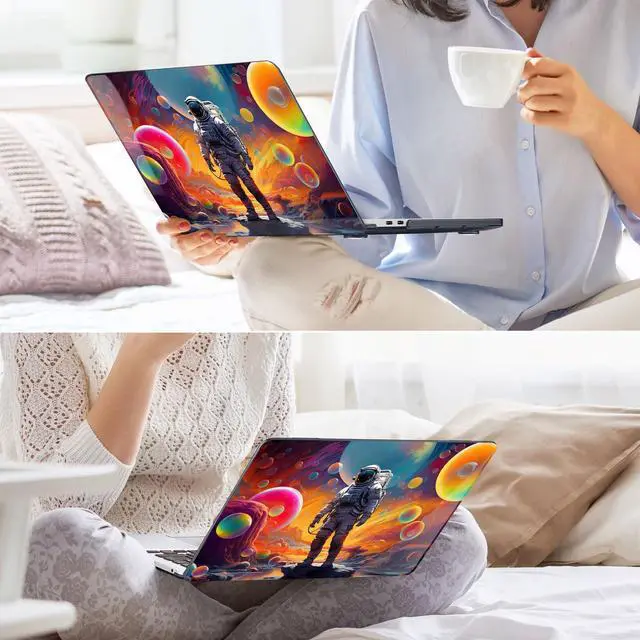 Alt view image 5 of 5 - May Chen Compatible with MacBook Pro 13 inch Case 2022 2021 2020 Release Models A2338 M2 M1 A2251 A2289, Plastic Hard Shell Case for MacBook Pro 13 Inch with Touch Bar Fits Touch ID, Astronaut S929