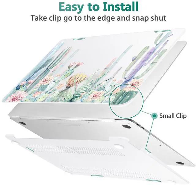 Alt view image 5 of 5 - May Chen Compatible with New MacBook Air 13 inch Case 2021, 2020 2019 2018 Release Model: M1 A2337 A2179 A1932, Plastic Matte Hard Shell Case Cover for Mabook Air 13 inch with Retina Dispaly, Cactus
