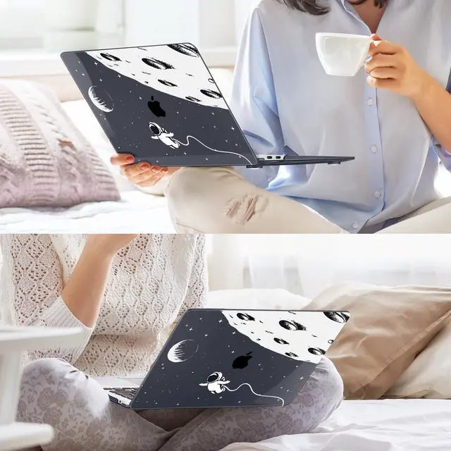 Alt view image 5 of 5 - May Chen Compatible with New MacBook Air 13 inch Case 2021, 2020 2019 2018 Release Model: M1 A2337 A2179 A1932, Plastic Hard Shell Case Cover for Mabook Air 13 with Retina Dispaly, Astronaut Flight