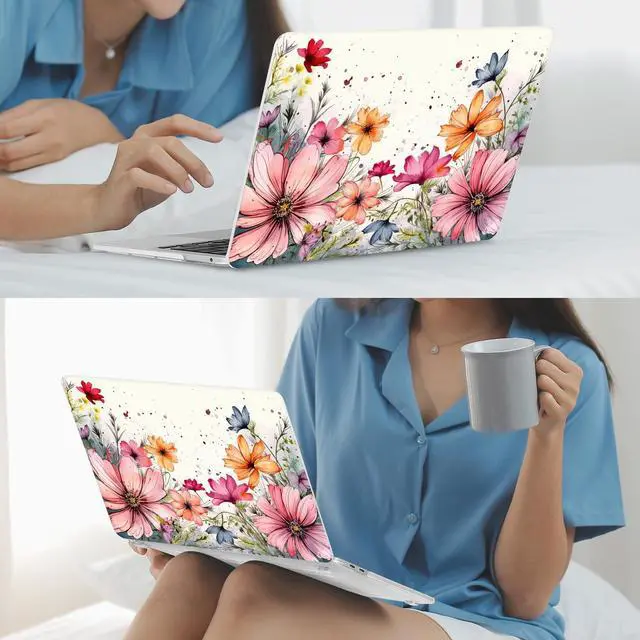 Alt view image 5 of 5 - Mektron for MacBook Pro 13-inch Case 2022 2021 2020 Release A2338 M2 M1 A2289 A2251, Printed Plastic Hard Shell Cover for New MacBook Pro 13.3-inch Touch Bar Fits Touch ID, Colorful Floral