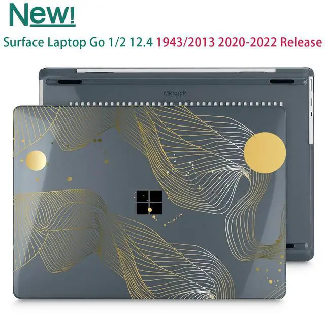 Alt view image 3 of 5 - Mektron Surface Laptop Go 12.4 inch Case Compatible with Go 3/2/1 Microsoft Surface Laptop 12.4" Cover 2023-2020 Releases Model 1943/2013 Plastic Hard Shell Case with Screen Protector, Abstract Art