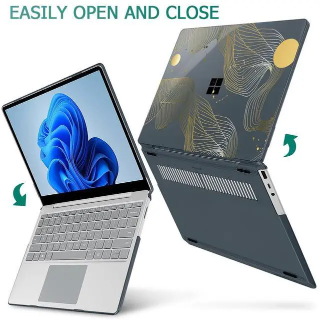 Alt view image 4 of 5 - Mektron Surface Laptop Go 12.4 inch Case Compatible with Go 3/2/1 Microsoft Surface Laptop 12.4" Cover 2023-2020 Releases Model 1943/2013 Plastic Hard Shell Case with Screen Protector, Abstract Art