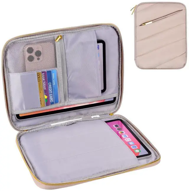 Main image of Puffy iPad Sleeve Case 11 inch, Padded Tablet Bag for iPad Pro 11-in (M4), iPad 10.9 (10th Gen), iPad Air 11-in (M2), Galaxy Tab S9/S8 (Khaki-11)