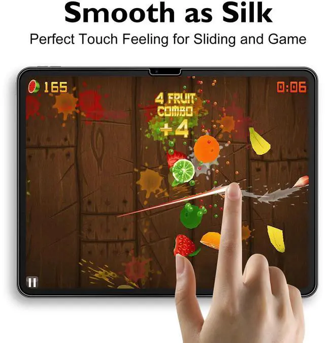 Alt view image 2 of 5 - Mothca 2 Pack Matte Glass Screen Protector for iPad Air 13-inch M3 2025 / M2 2024 (7th/6th Generation) with Easy Installation Frame, Anti-Glare & Anti-Fingerprint Tempered Glass Film, Smooth as Silk