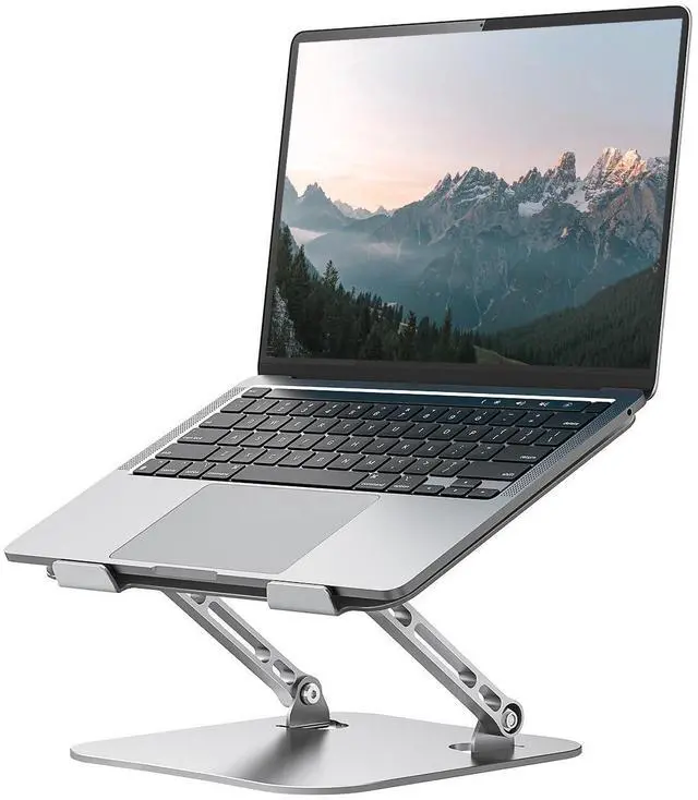 Main image of Orlian Laptop Stand Adjustable Computer Stand Sturdy Aluminum Laptop Stand for Desk Foldable Laptop Holder Portable Riser for 1116-inch Laptop Notebook Tablet and More, Silver