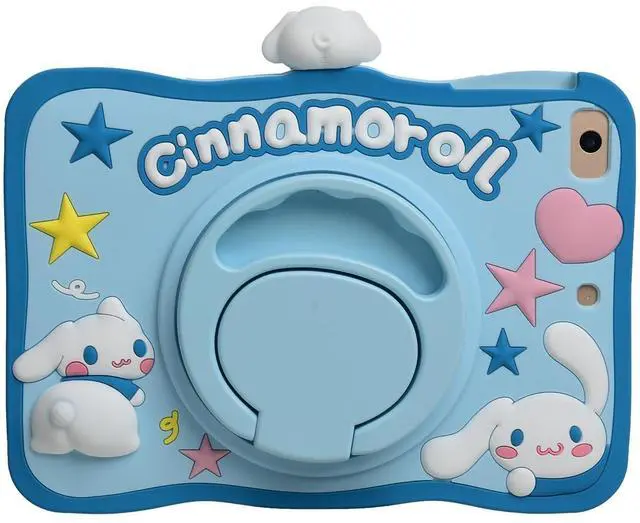Alt view image 2 of 4 - Cartoon Case for iPad Mini 1/2/3/4/5 7.9"MONEHOYSY Cute Soft Silicone Kickstand [Drop Proof,Shock Proof,Anti Slip] Back Stand Cover Case for Kids Children Teens Girls Boys (for Cinnamo)
