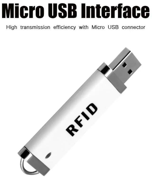 Alt view image 4 of 5 - RFID Reader Mini ID IC Card Reader Scanner RFID Reader 125KHz/13.56Mhz Dual Frequency Reads TK4001 EM4100 ID IC NFC Card Access Control Reader USB Port