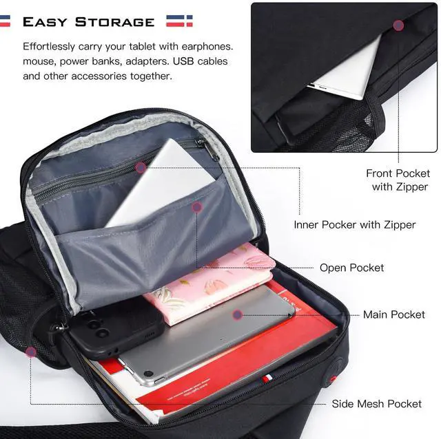 Alt view image 2 of 5 - Tablet Sleeve for 2025 2024 iPad Air 13 Inch M3 M2/iPad Pro 13 M4/iPad Pro 12.9" 6/5/4/3/2/1 Generation with Magic Keyboard,Samsung Galaxy Tab S10+ S9+ Plus FE+/S8+/S7+ 12.4" Carrying Shoulder Bag