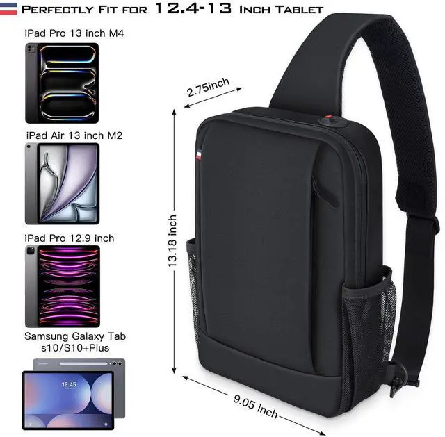 Alt view image 3 of 5 - Tablet Sleeve for 2025 2024 iPad Air 13 Inch M3 M2/iPad Pro 13 M4/iPad Pro 12.9" 6/5/4/3/2/1 Generation with Magic Keyboard,Samsung Galaxy Tab S10+ S9+ Plus FE+/S8+/S7+ 12.4" Carrying Shoulder Bag