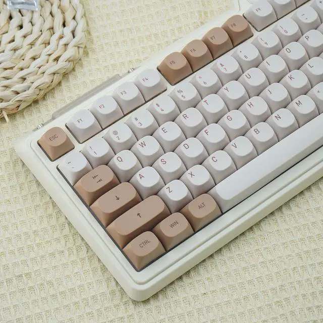 Main image of Pusakoa Tiramisu Theme Dye Sub PBT Keycaps, MA Profile 129 Keys Dye Sublimation PBT Custom Keycaps for Cherry Gateron MX Switches Mechanical Gaming Keyboard