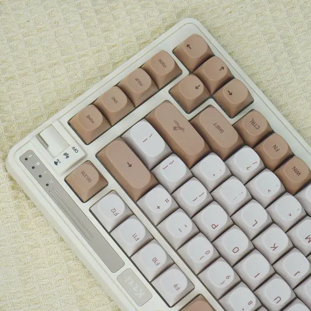 Alt view image 5 of 5 - Pusakoa Tiramisu Theme Dye Sub PBT Keycaps, MA Profile 129 Keys Dye Sublimation PBT Custom Keycaps for Cherry Gateron MX Switches Mechanical Gaming Keyboard