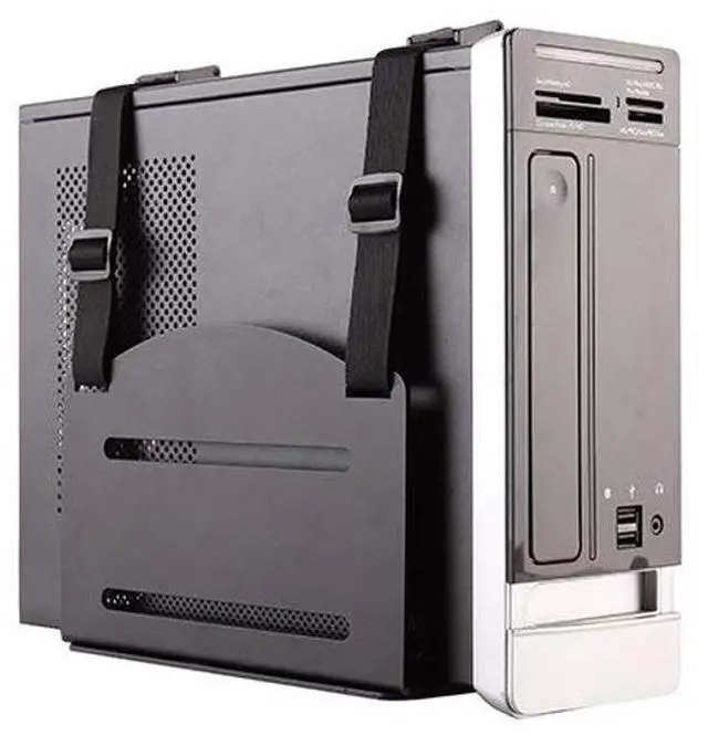 Alt view image 2 of 5 - Mount Plus MP-CPB-2 Wall Mount CPU and Game Console Holder | Adjustable Width 4.8in to 8.3in | Metal Mounting Bracket for Desktop PC, Computer Tower, Game Console, APS Back-UPS, CyberPower UPS System