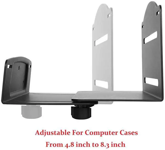 Alt view image 5 of 5 - Mount Plus MP-CPB-2 Wall Mount CPU and Game Console Holder | Adjustable Width 4.8in to 8.3in | Metal Mounting Bracket for Desktop PC, Computer Tower, Game Console, APS Back-UPS, CyberPower UPS System