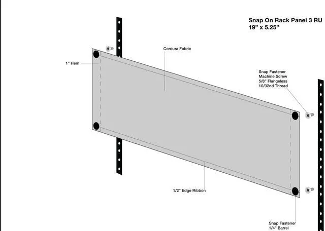 Alt view image 5 of 5 - 2-Pack of 3U Blank Snap-On Rack Panels Rack Mount Panel Spacer for 19in Server Rack Enclosure or Network Cabinet