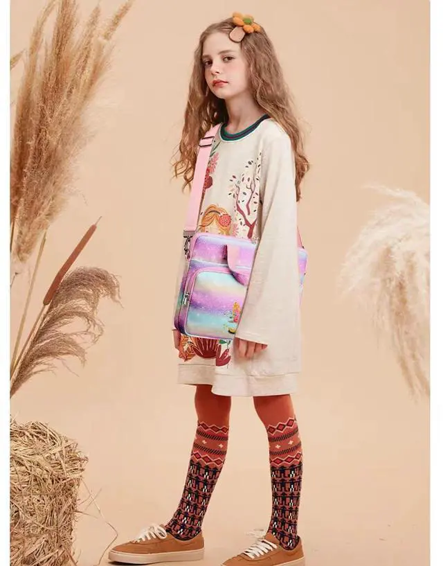 Alt view image 2 of 4 - Octsky Kids Tablet Carrying Sleeve - 12.5 Inch Protective Bag with Shoulder Strap, Soft Lining