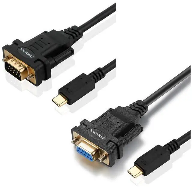 Main image of OIKWAN USB 2.0 to Male DB9 Serial Cable +USB Type C to RS232 DB9 Serial Port Adapter Cable