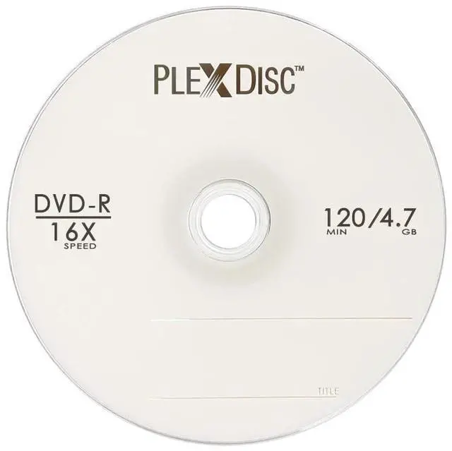 Alt view image 2 of 5 - PlexDisc DVD-R 4.7GB 16x Logo Branded Recordable Media Disc - 100 Disc Spindle (FFP) 632-815-BX