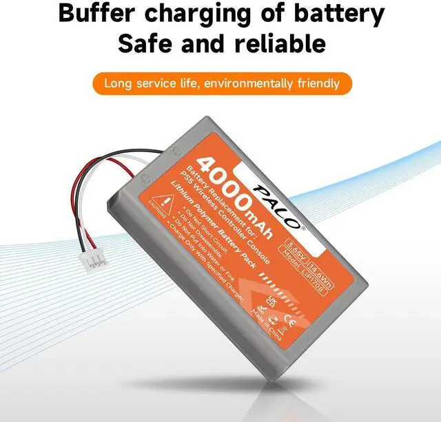 Alt view image 5 of 5 - Palogreen 3 Pack 4000mAh LIP1708 Battery-3.65V/14.6Wh Lithium Battery for Sony-PS5 Dual Sense Controller CFI-ZCT1W Gamepad