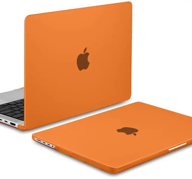 Alt view image 5 of 5 - MEEgoodo for M4 MacBook Pro 14 inch Case 2024 2023 2021 A3112/A3401/A3185/A2918/A2992/A2779/A2442 M3 M2 M1 Pro/Max, Laptop Hard Shell with Keyboard Cover & Screen Protector & Webcam Covers, Orange