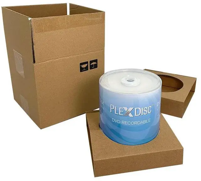 Alt view image 2 of 5 - PlexDisc DVD+R 4.7GB 16X White Inkjet Printable Hub Printable - 100pk Cake Box (FFB) 63C-215-BX, 100 pieces