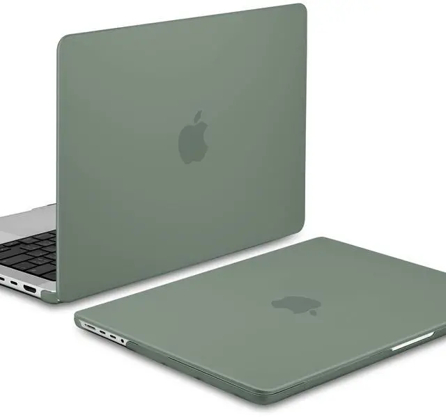Alt view image 3 of 5 - MEEgoodo for M4 MacBook Pro 16 inch Case 2024 2023 2021 (Fit Model A3403/A3186/A2991/A2780/A2485) M3 M2 M1 Pro/Max with Touch ID,Laptop Hard Shell Case with Keyboard& Webcam Cover,Matte Midnight Green