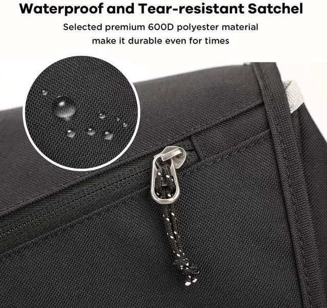 Alt view image 5 of 5 - OIWAS Messenger Bag for Men, 14 Inch Laptop Crossbody Bags Women Casual Satchel Shoulder Bag College Travel Office Briefcase