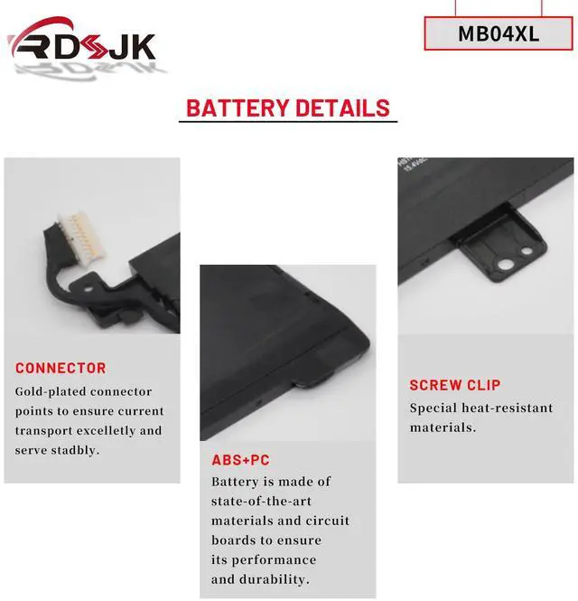 Alt view image 5 of 5 - MB04XL Laptop Battery for HP Envy X360 Convertible M6-AQ000 M6-AQ105DX M6-AQ103DX M6-AQ003DX M6-AQ105DX M6-AR004DX 15-AQ005NA AQ101NG AQ015NR AQ273CL AQ173CL 15t-AQ200 844204-850 843538-541 SQU-1208