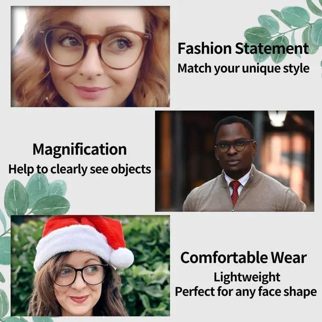 Alt view image 4 of 4 - Optifine Round Blue Light Blocking Glasses for Women Men Computer Reading Eyeglasses Frame Black 2.0