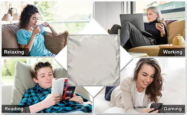 Alt view image 4 of 5 - Anti Radiation Labtop Pad,Laptop EMF Radiation Blocking Pad Computer Tablets Notebooks Thigh Pad Shield Protection Pouch Faraday Fabric Bag,5G RF GPS RFID Security Pouch (Set-3pcs)